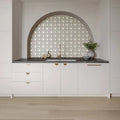 Solis Myra Beige & Basalt 14.25x14.25 Honed Marble Mosaic