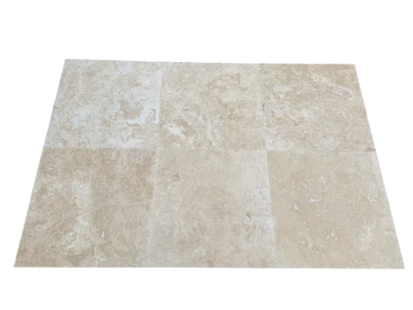 Ivory Travertine Tile 24x24 Honed, Filled