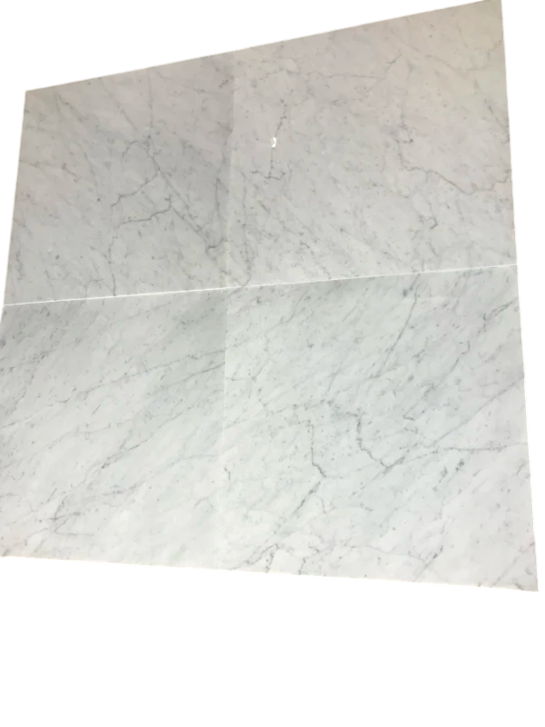 Carrara White Marble Tile 24x24 Polished
