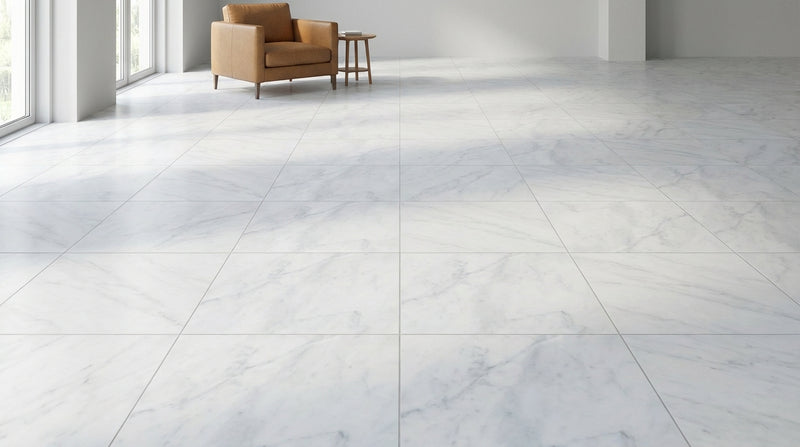 Carrara White Marble Tile 24x24 Polished