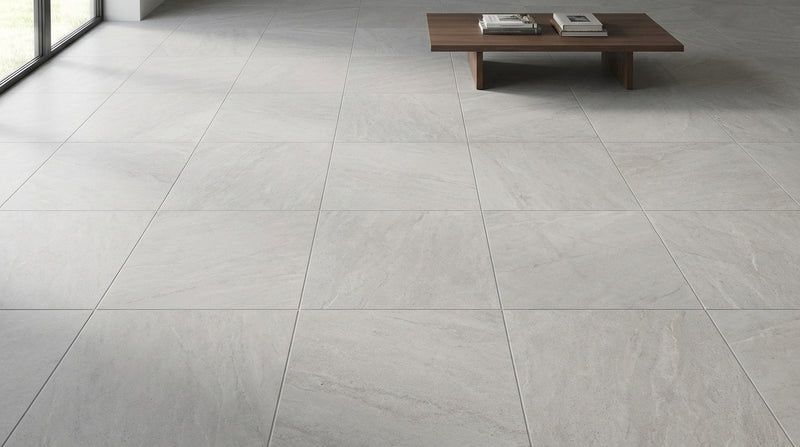 Euro White Honed 24x24 Honed Limestone Tile