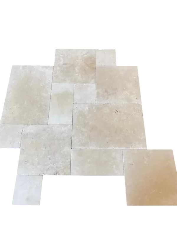 Ivory Travertine Tile Pattern Tumbled