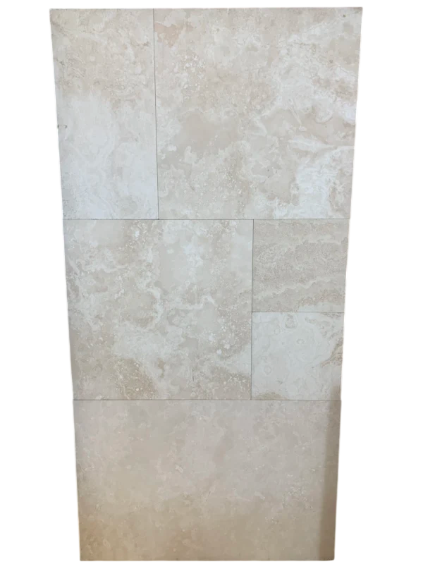 Ivory Travertine Honed Tile Pattern - Filled & Rectified