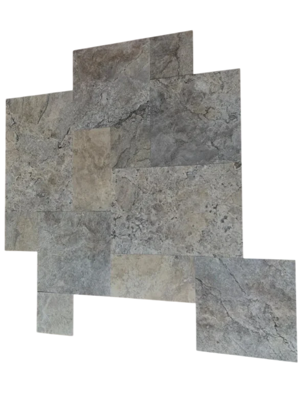 Silver Travertine Pattern Tile – Honed and Filled Rectified 16x24