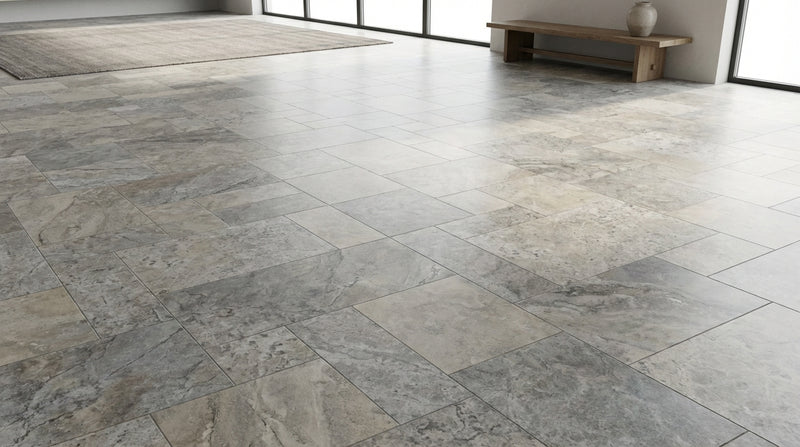 Silver Travertine Pattern Tile – Honed and Filled Rectified 16x24