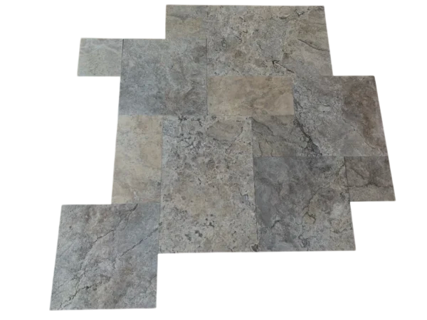 Silver Travertine Pattern Tile – Honed and Filled Rectified 16x24
