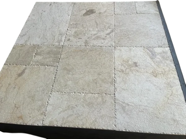 Golden Sand Versailles Pattern Brushed/Chiseled Marble Tile