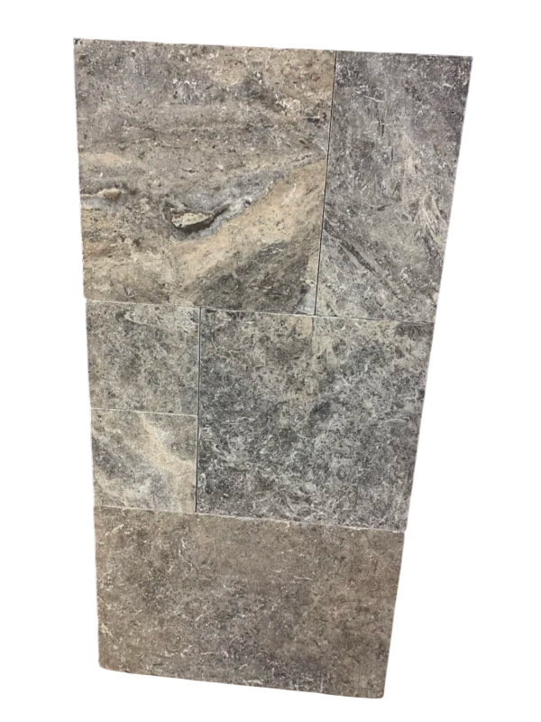 Silver Travertine Paver Pattern Tumbled
