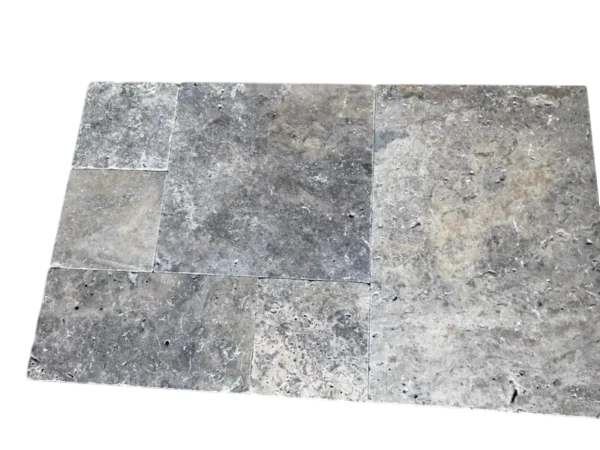 Silver Travertine Paver Pattern Tumbled