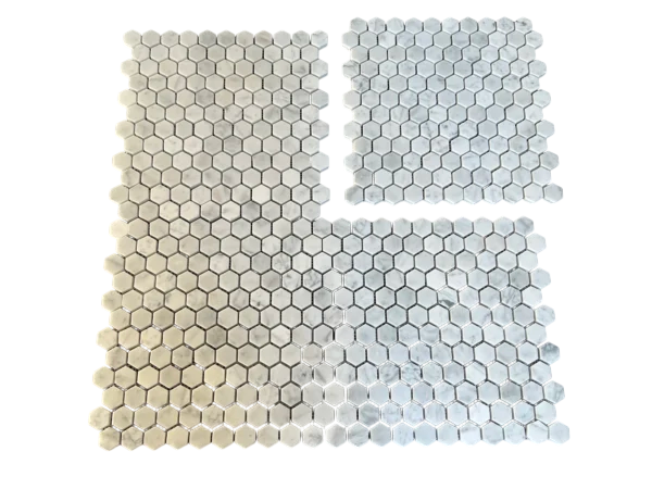 Carrara Whie 1x1 Polished Marble Hexagon Mosaic