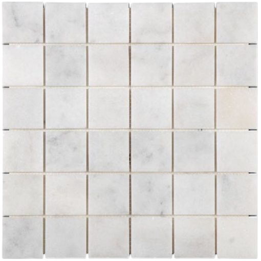 Carrara Whie 2x2 Honed Marble Square Mosaic