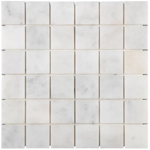 Carrara Whie 2x2 Honed Marble Square Mosaic