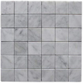 Carrara White 2x2 Square Polished Marble  Mosaic