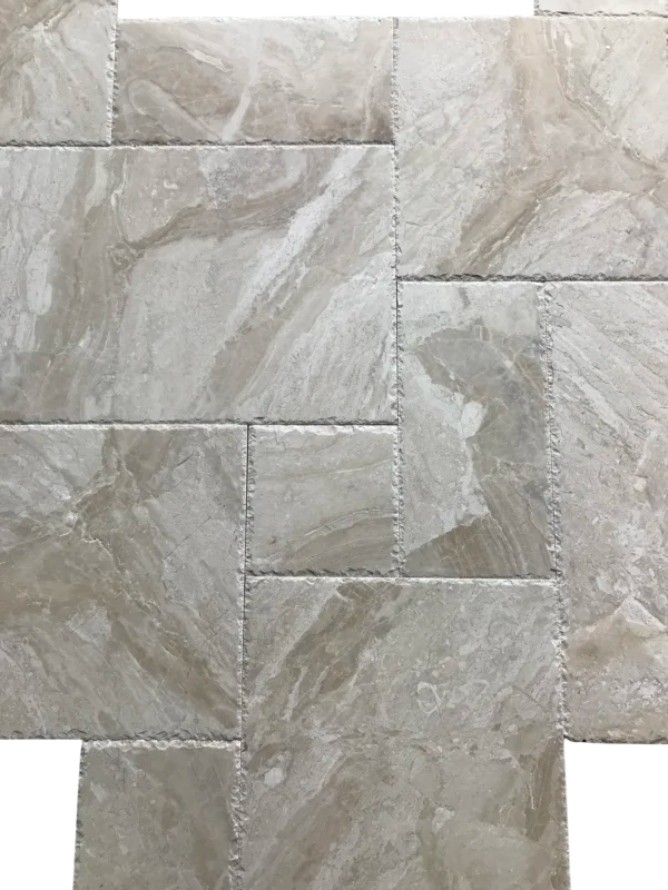 Breccia Bianco Versailles Brushed/Chiseled Pattern Marble Tile