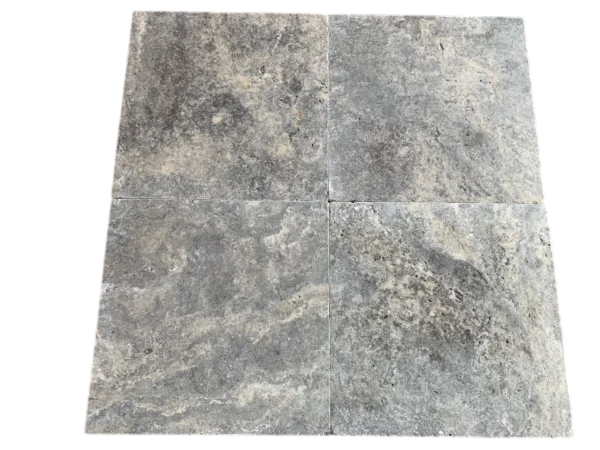 Silver Travertine Tile 18x18 Tumbled