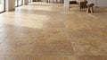 Golden Sienna Tumbled 12x12 Textured Travertine Tile