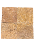 Golden Sienna Tumbled 12x12 Textured Travertine Tile
