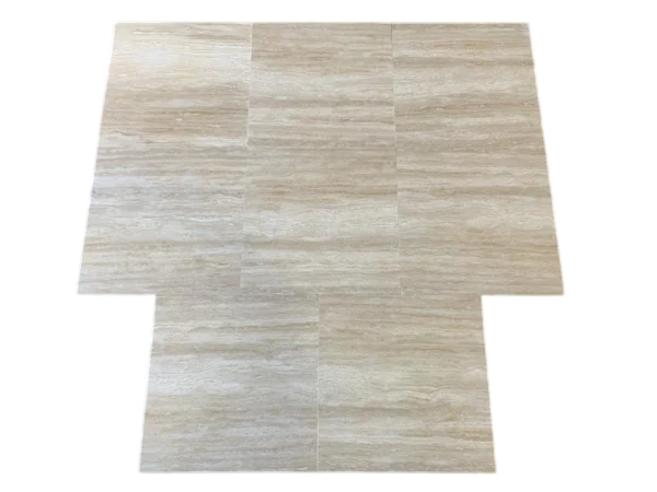 Ivory Vein Cut Travertine Tile 18x18 Honed