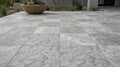 Silver Travertine Paver 24x24 Tumbled   1.25 inch