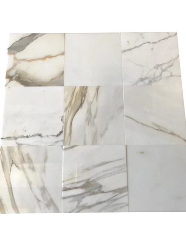Calacatta Gold Marble Tile 12x12 Polished