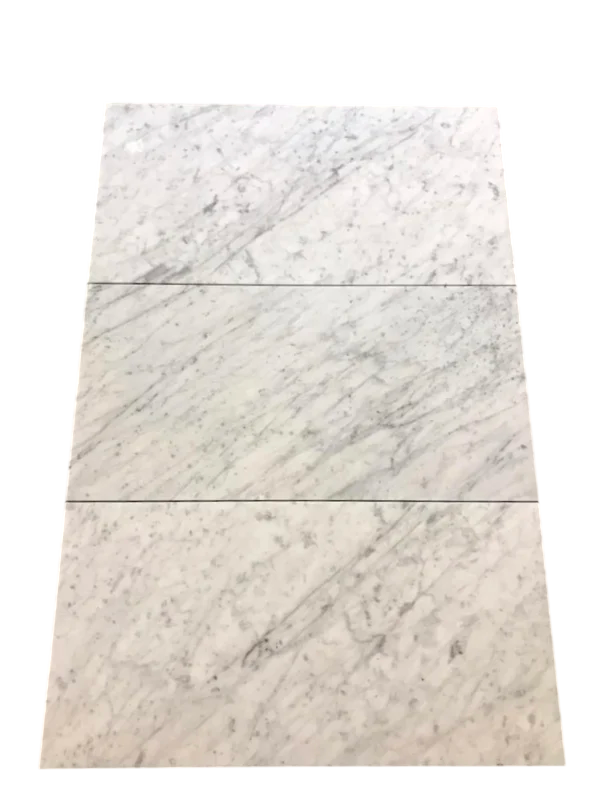 Carrara White Marble Tile 18x36 Polished