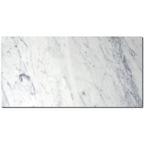 Carrara White Marble Tile 18x36 Polished