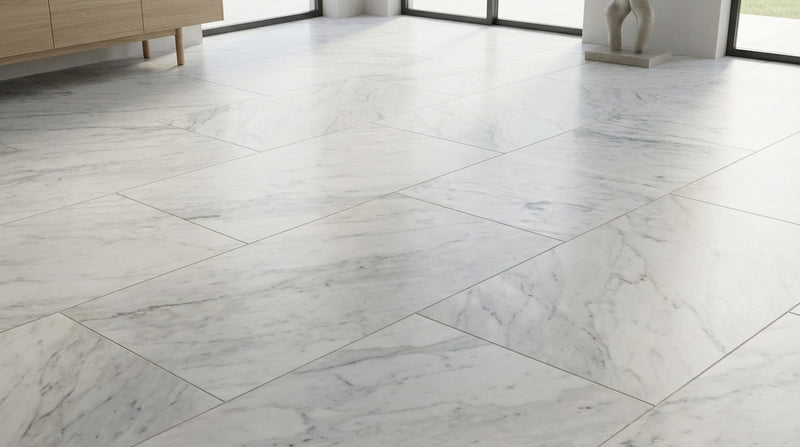Carrara White Marble Tile 18x36 Polished