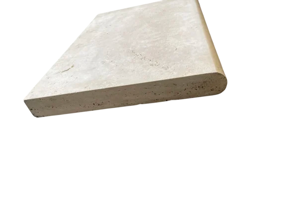 Ivory Travertine Coping 16x24  Bullnose  5 cm