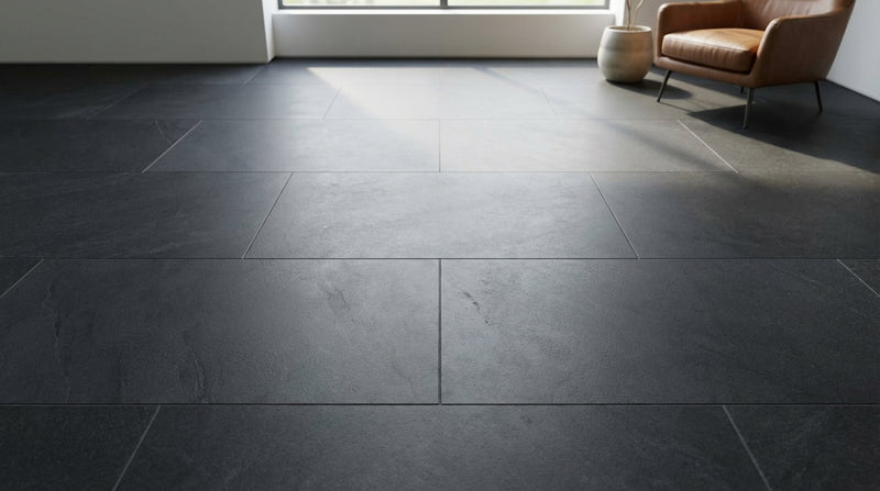 Pompeii Black Basalt Tile 12x24 Honed