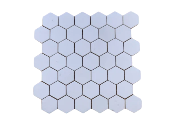 Thassos White Hexagon 2" Polished Marble Mosaic