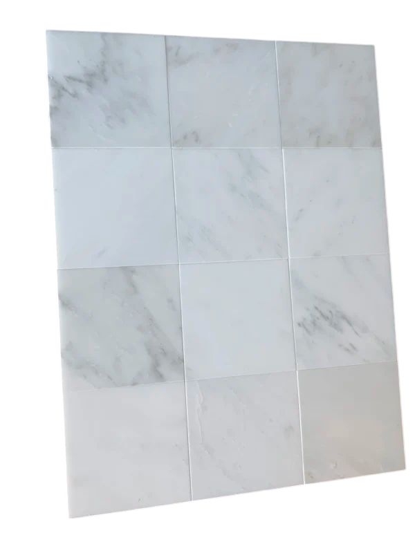 Oriental White Marble Tile 6x6 Honed