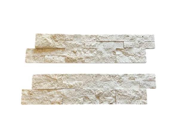 Ivory Travertine Ledger Panel 6x24 Splitface