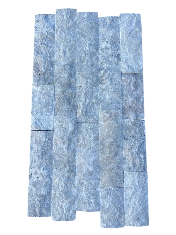 Silver 4x Random Split-Face Travertine Veneer