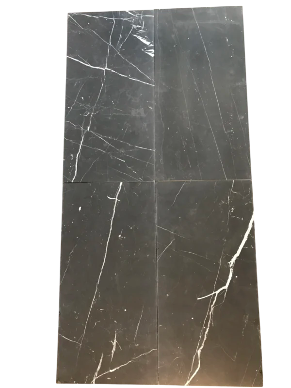 Nero Marquina Marble Tile 12x24 Honed