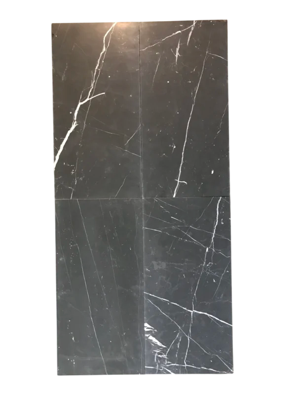 Nero Marquina Marble Tile 12x24 Honed