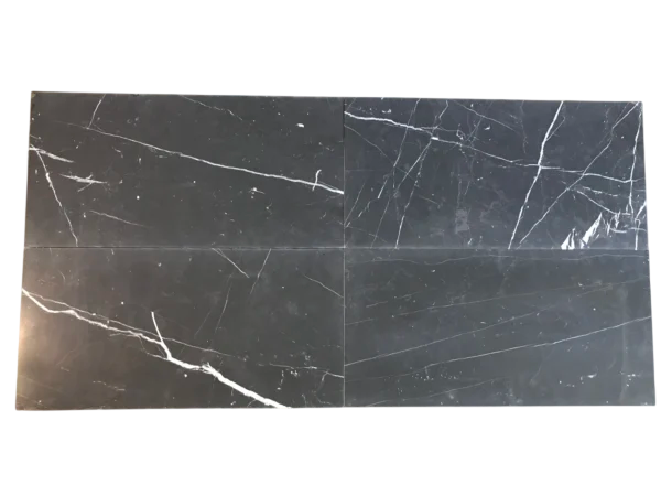 Nero Marquina Marble Tile 12x24 Honed