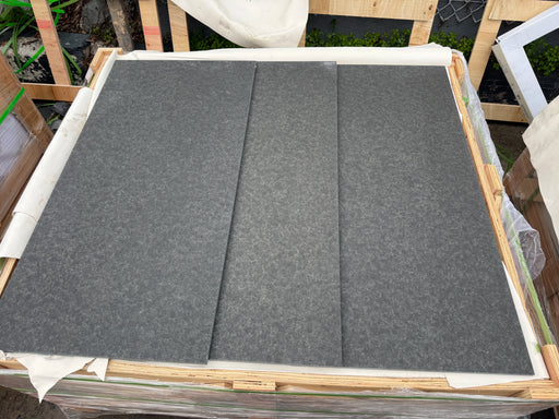 Black Basalt 18x36 Flamed Basalt Tile
