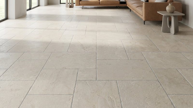 Cardinal Beige Pattern Brushed/Chiseled Limestone Tile