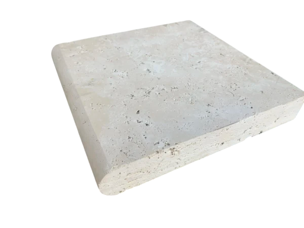 Ivory Travertine Coping 12x12  Bullnose  5 cm