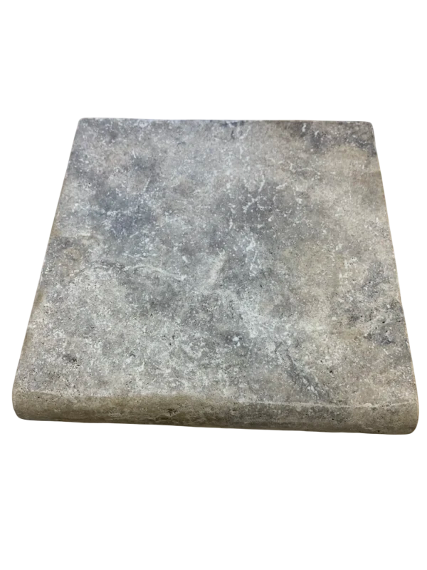 Silver Travertine Coping 12x12  Bullnose  5 cm