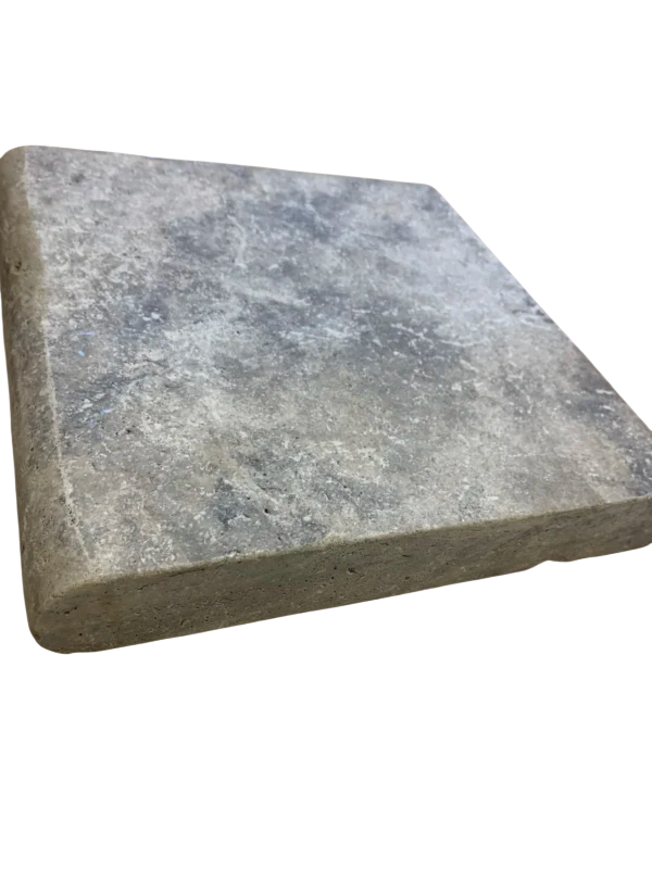 Silver Travertine Coping 12x12  Bullnose  5 cm