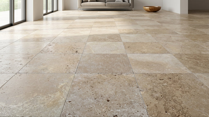 Noce Travertine Tile 16x16 Tumbled