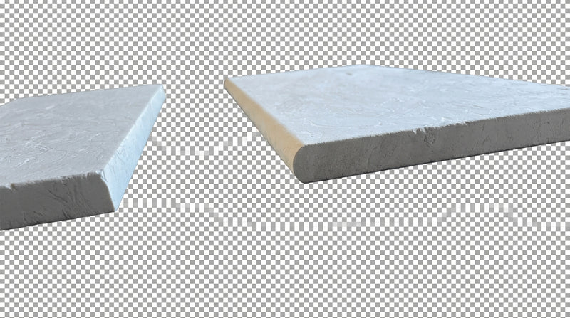 Cardinal Beige Limestone Coping 12x24 Tumbled Bullnose  3 cm