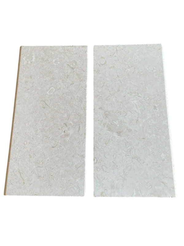 Cardinal Beige Limestone Coping 12x24 Tumbled Bullnose  5 cm