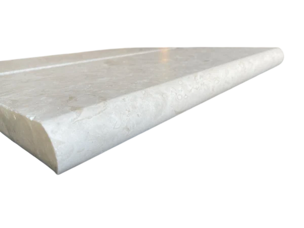 Cardinal Beige Limestone Coping 12x24 Tumbled Bullnose  5 cm