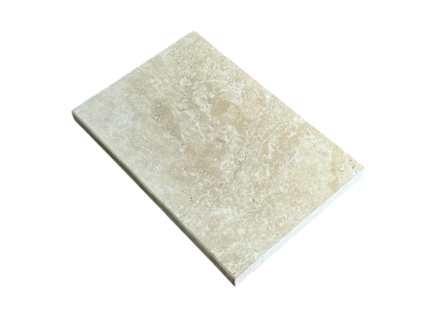 Ivory Travertine Coping 16x24  Eased  5 cm