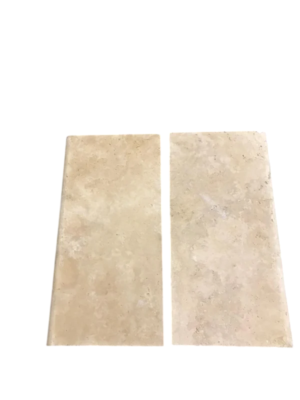 Ivory Travertine Coping 12x24  Bullnose  5 cm