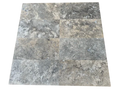 Silver Travertine Tile 12x24 Honed, Filled
