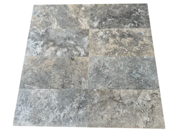Silver Travertine Tile 12x24 Honed, Filled