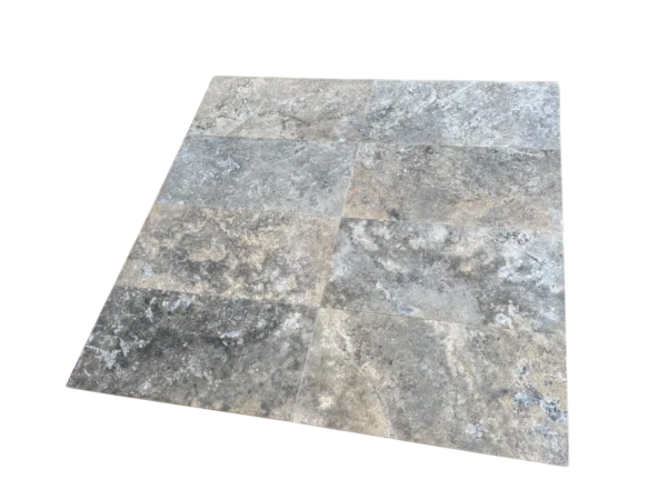 Silver Travertine Tile 12x24 Honed, Filled